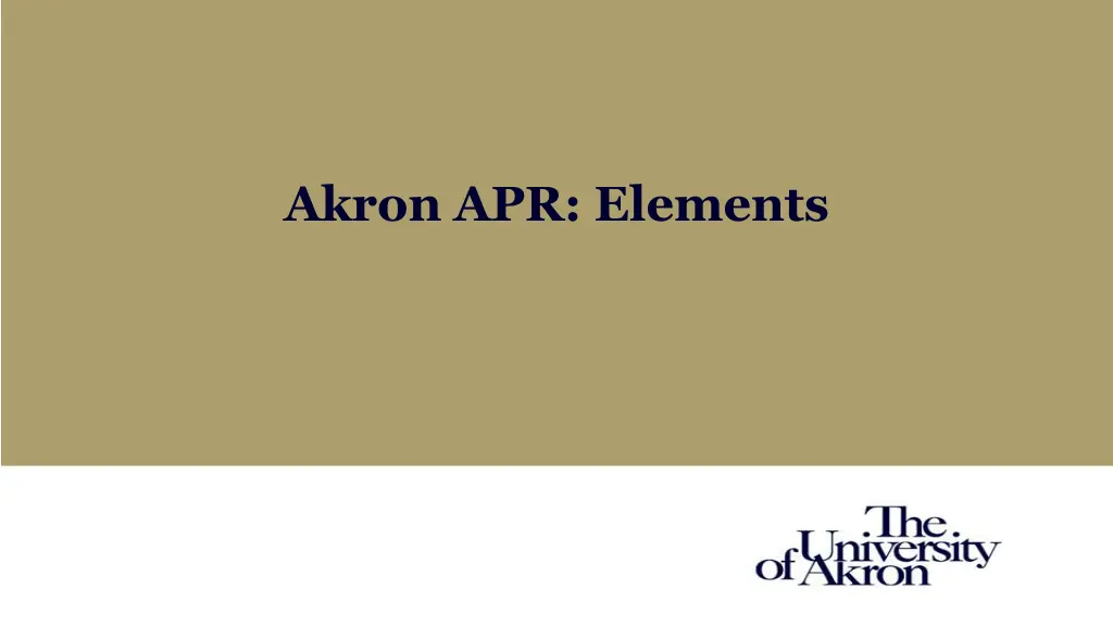 akron apr elements