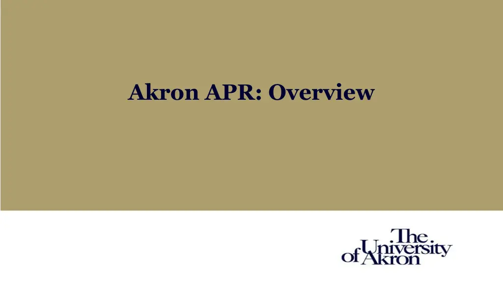 akron apr overview