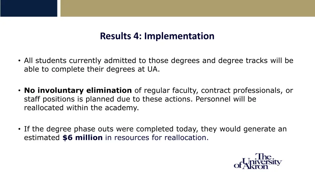 results 4 implementation