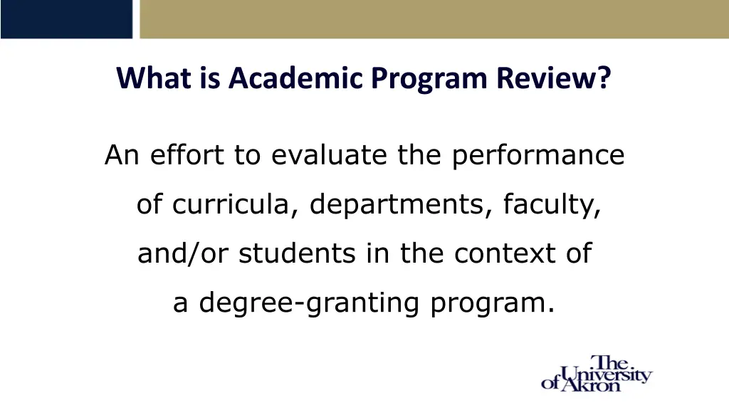 what is academic program review