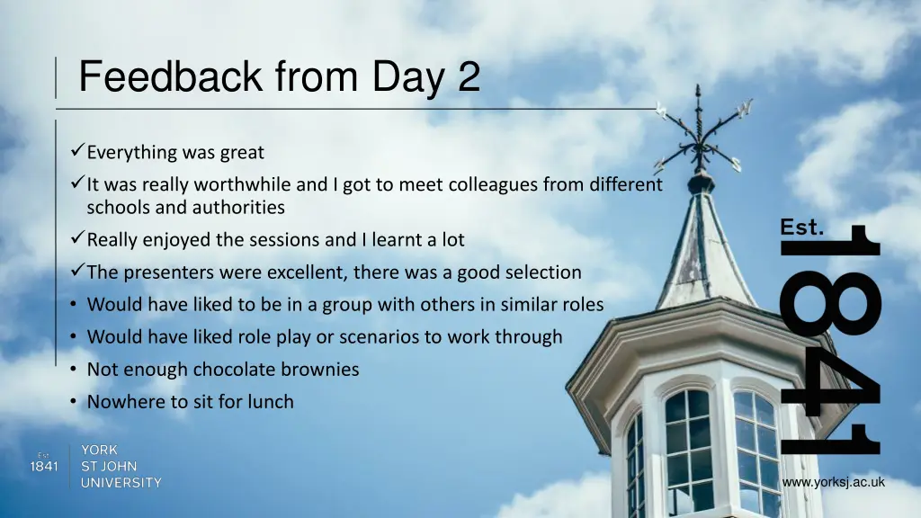 feedback from day 2