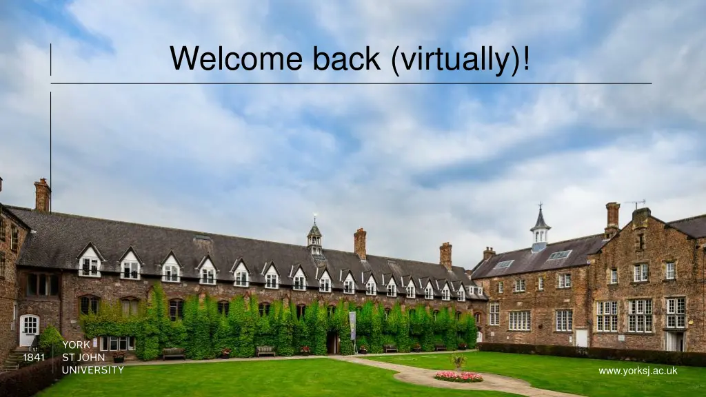 welcome back virtually