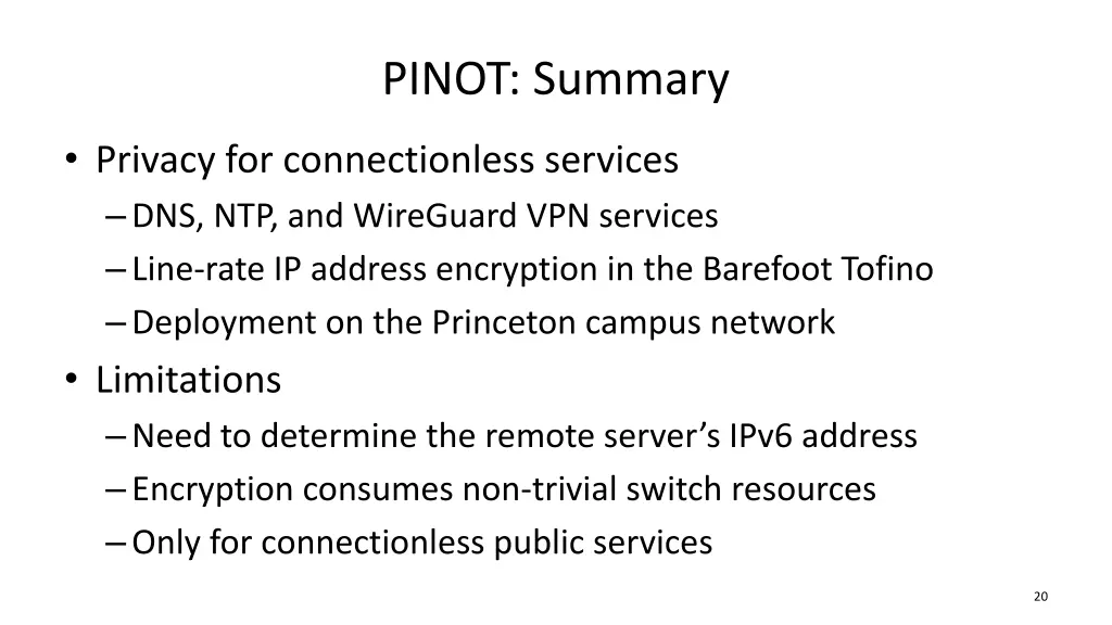 pinot summary