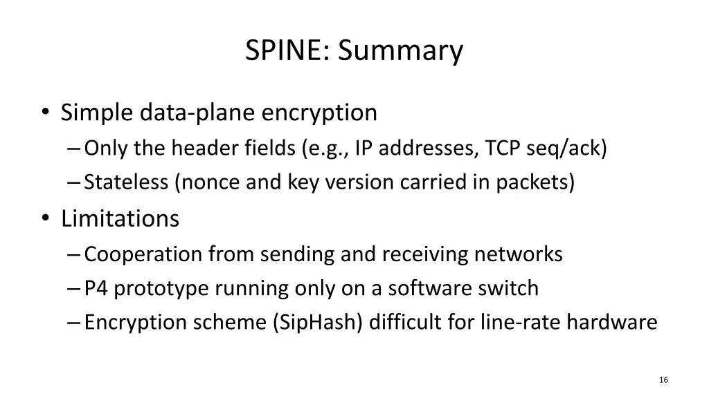 spine summary
