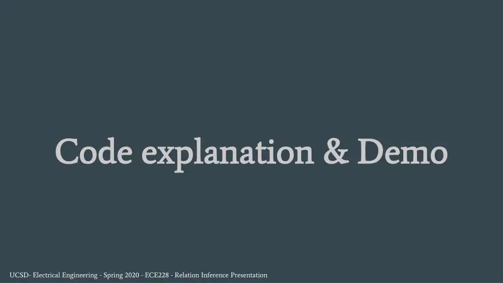 code explanation demo code explanation demo