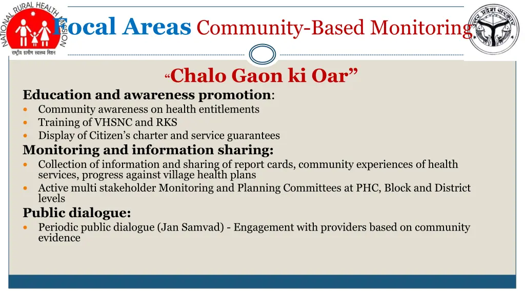 focal areas community based monitoring