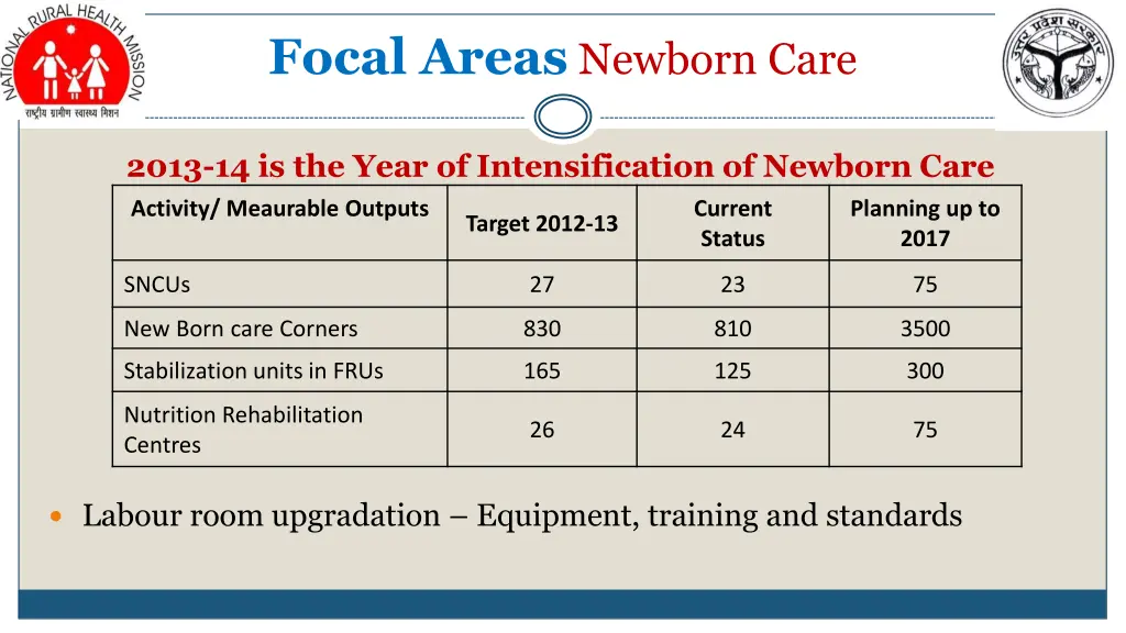 focal areas newborn care