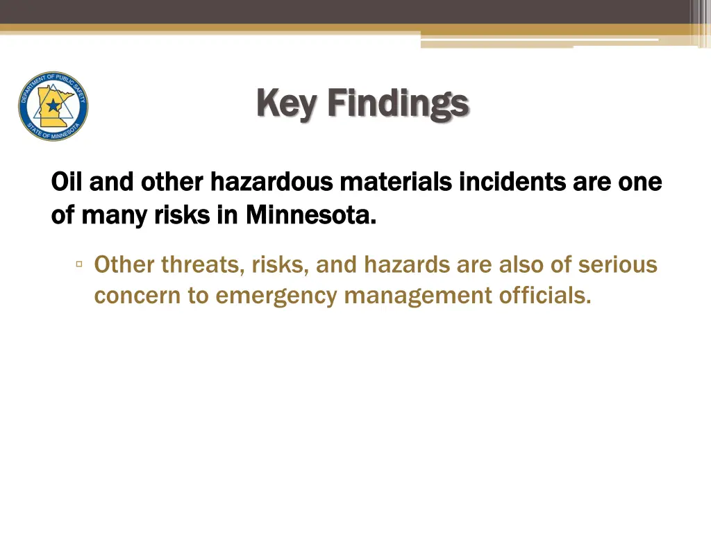 key findings key findings