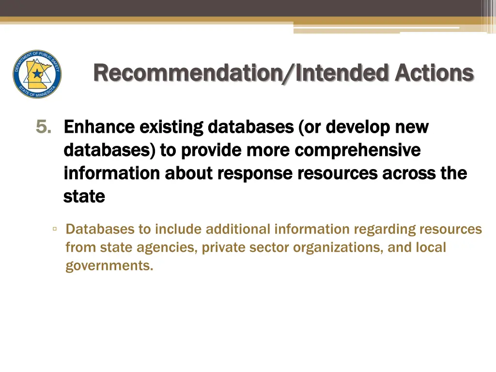 recommendation intended recommendation intended 4