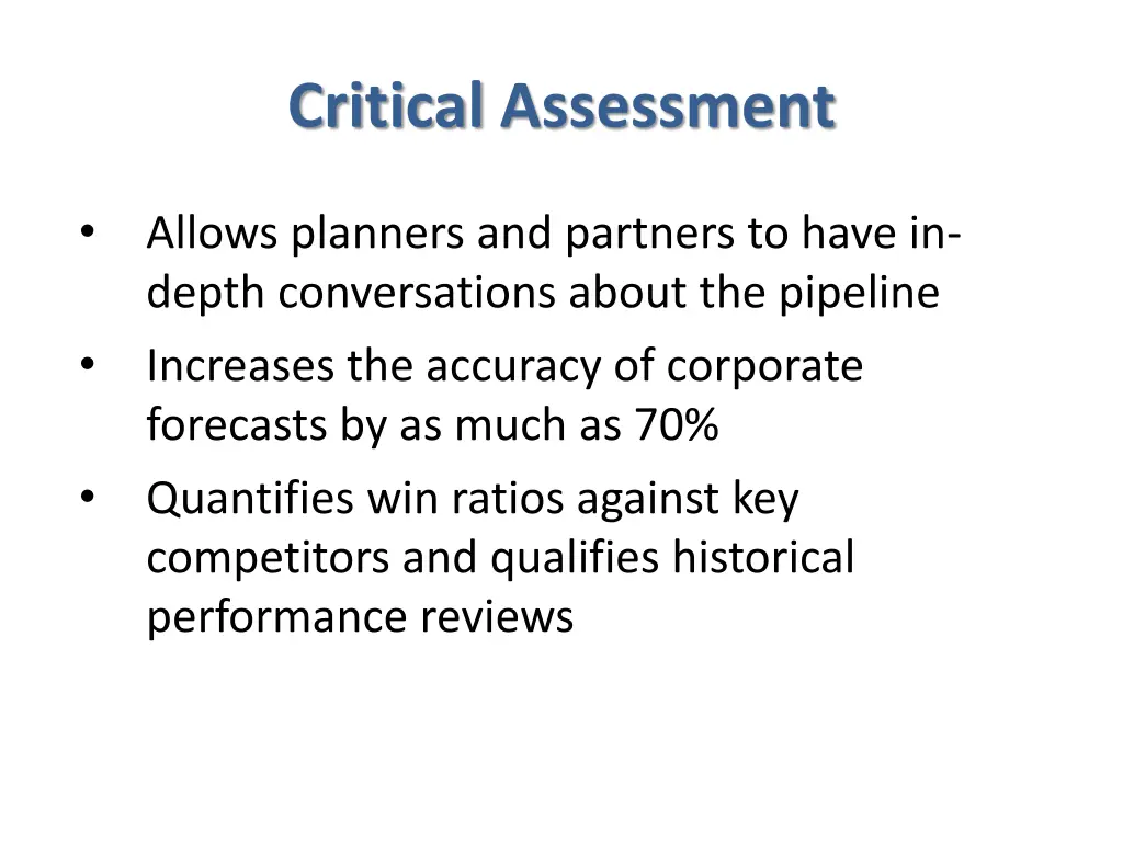 critical assessment
