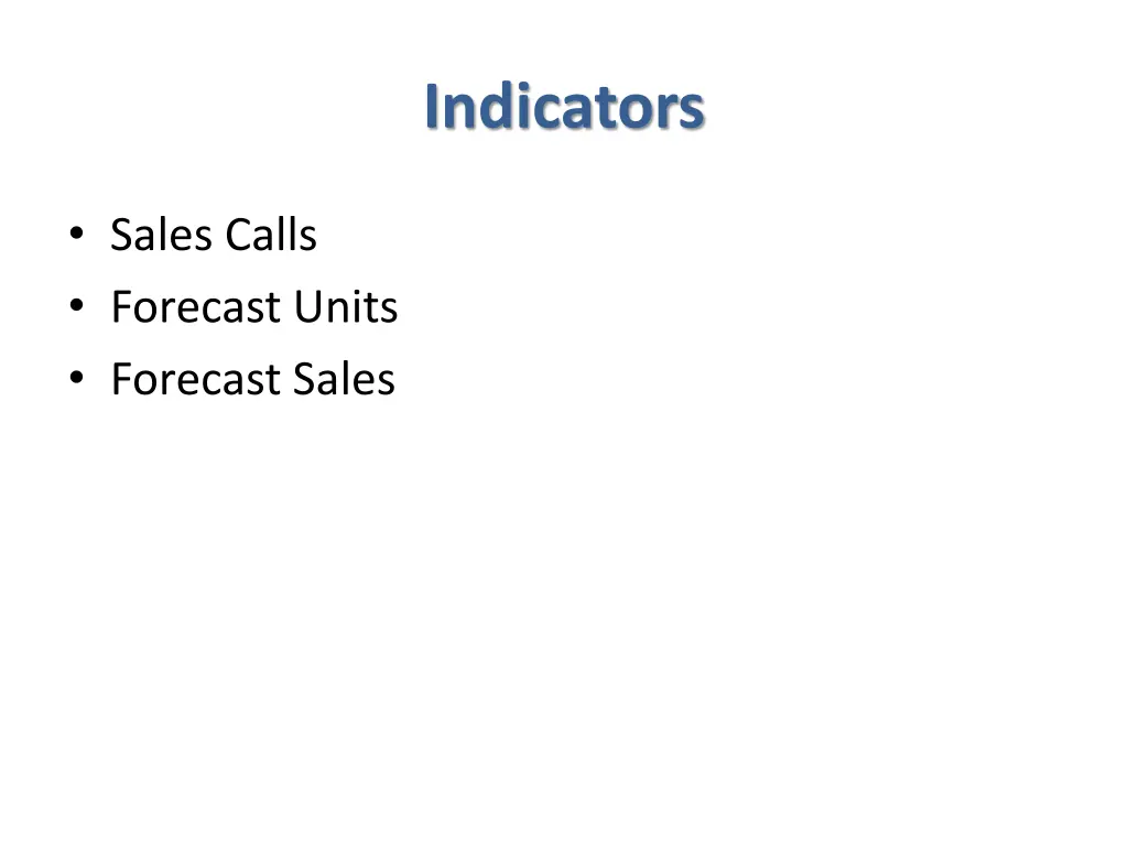 indicators