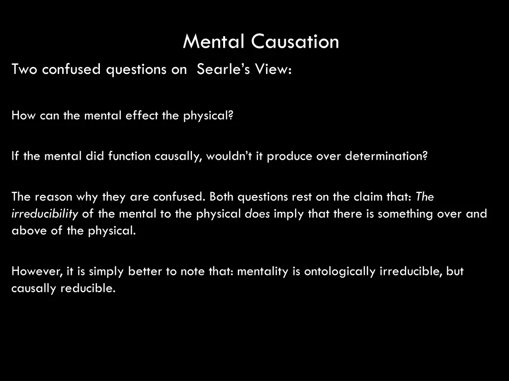mental causation 3