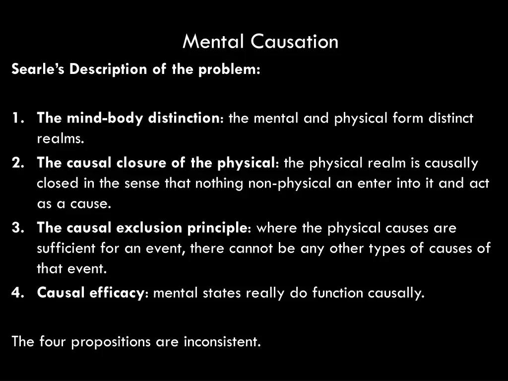 mental causation