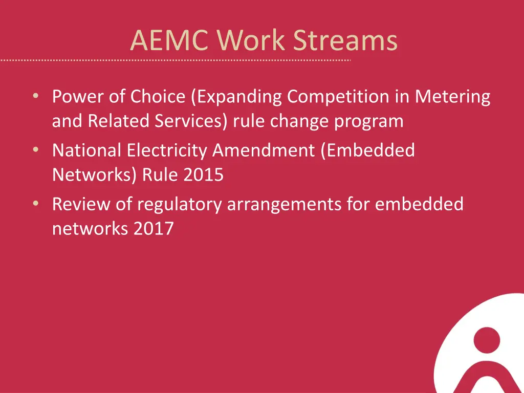 aemc work streams