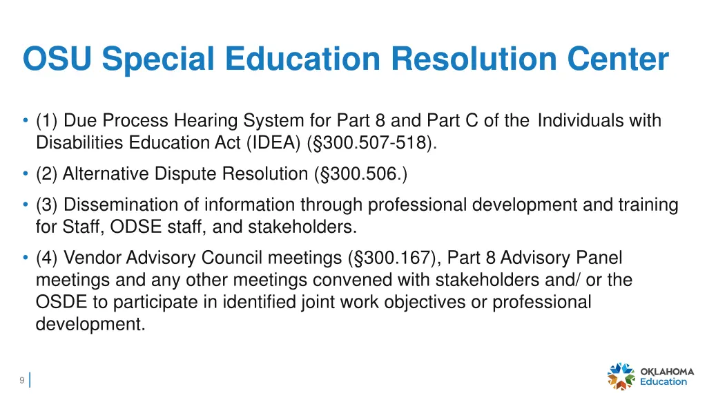 osu special education resolution center