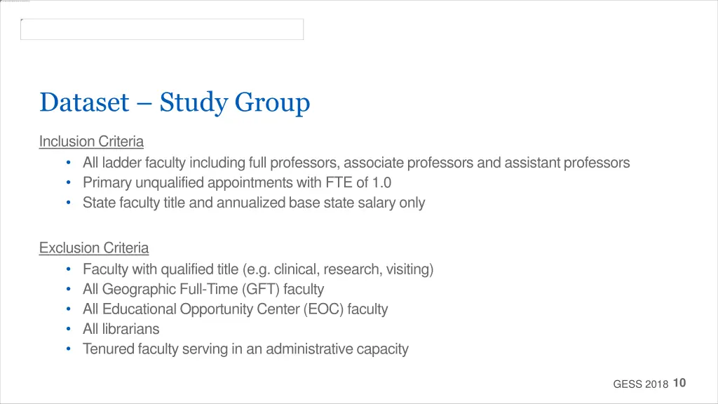dataset study group
