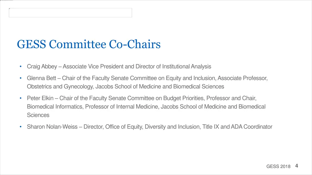 gess committee co chairs