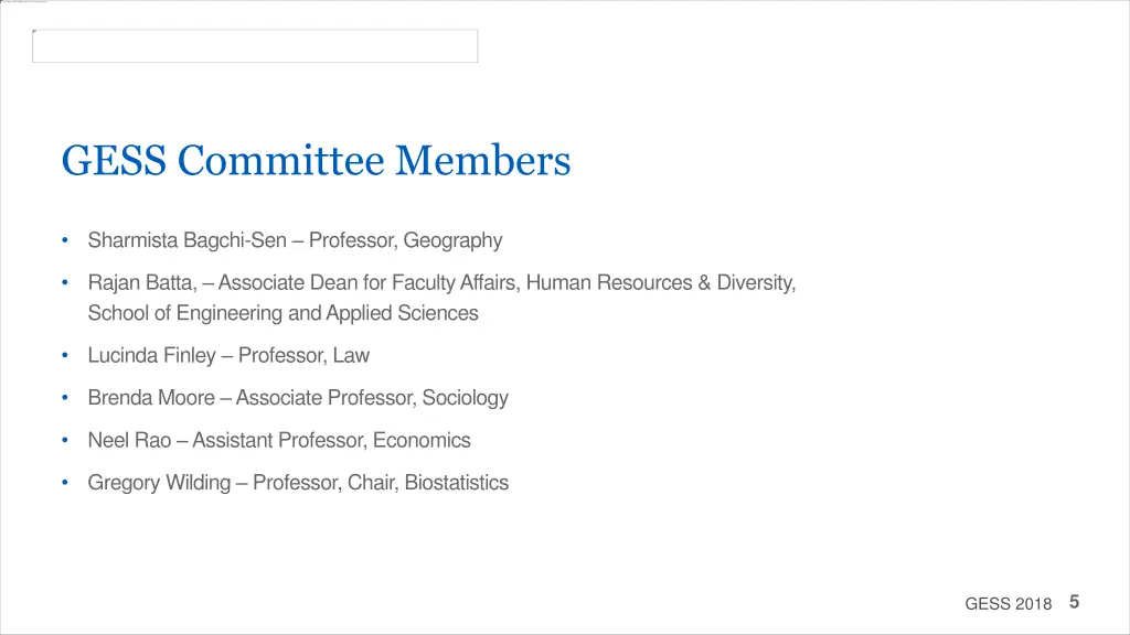gess committee members