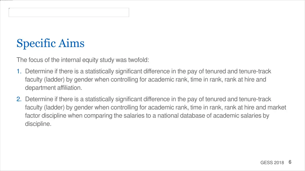 specific aims