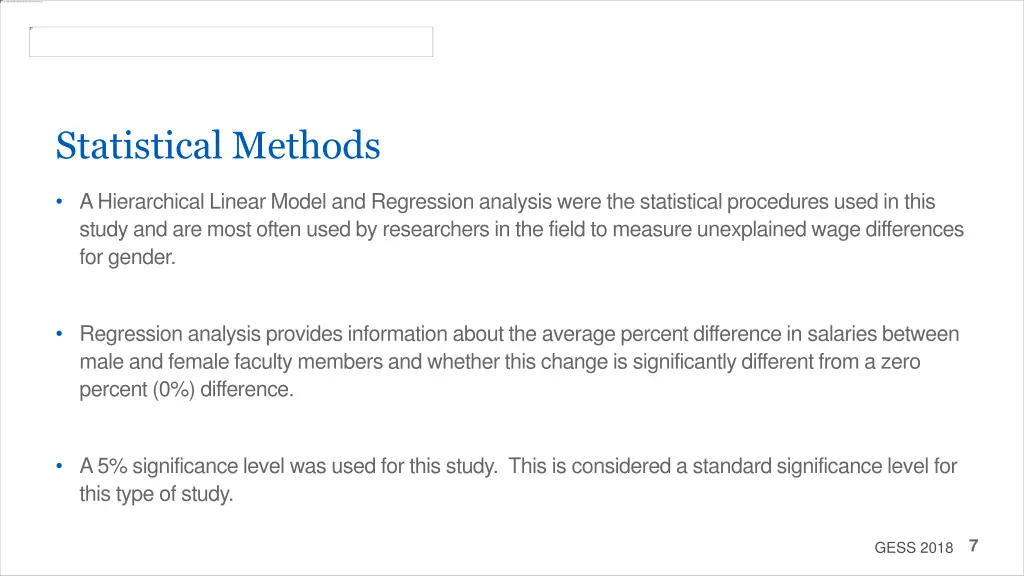 statistical methods