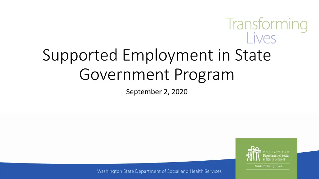 supported employment in state government program