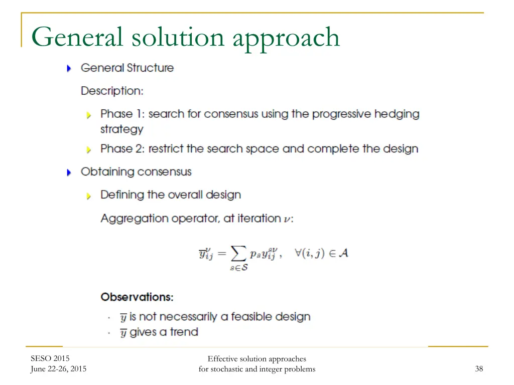 general solution approach