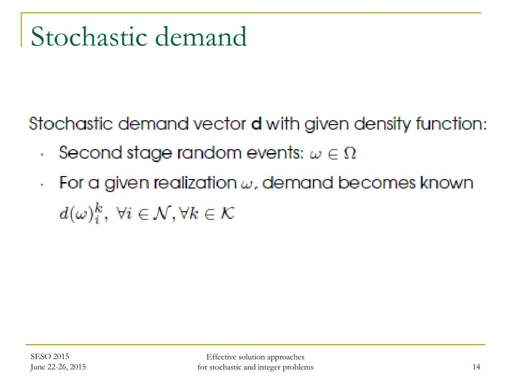 stochastic demand