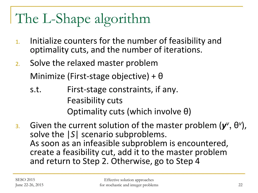 the l shape algorithm 1