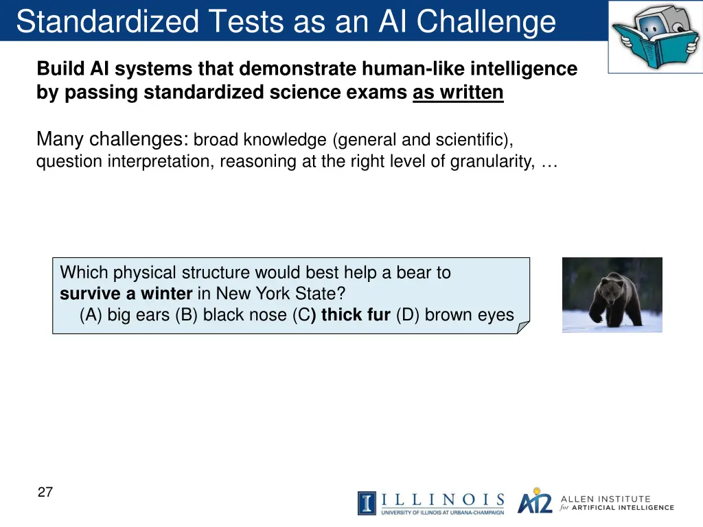 standardized tests as an ai challenge