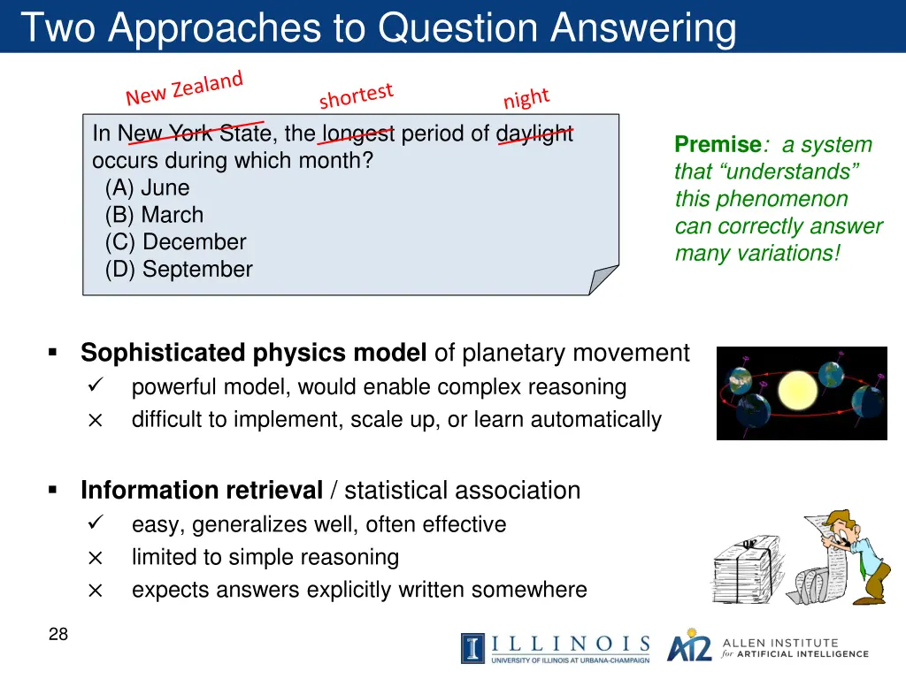 two approaches to question answering