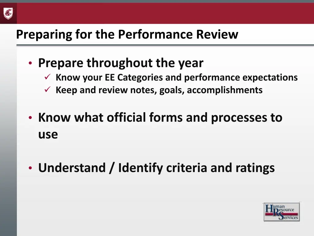 preparing for the performance review