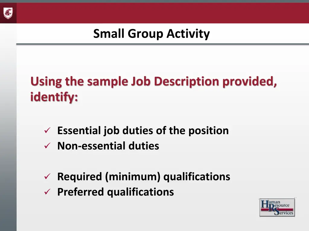small group activity