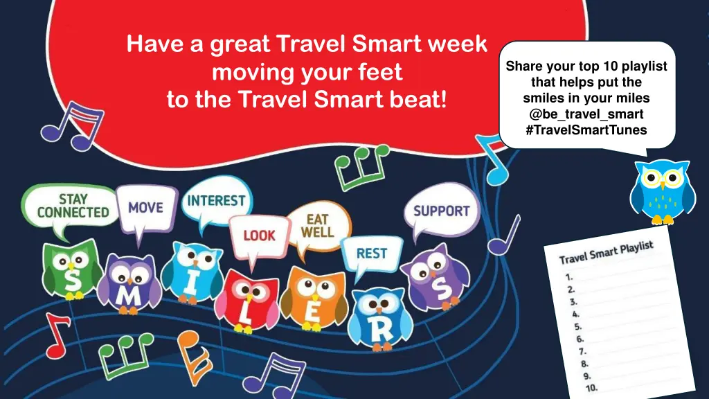 have a great travel smart week moving your feet