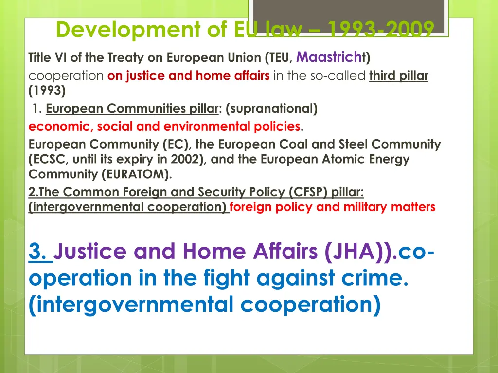 development of eu law 1993 2009 title