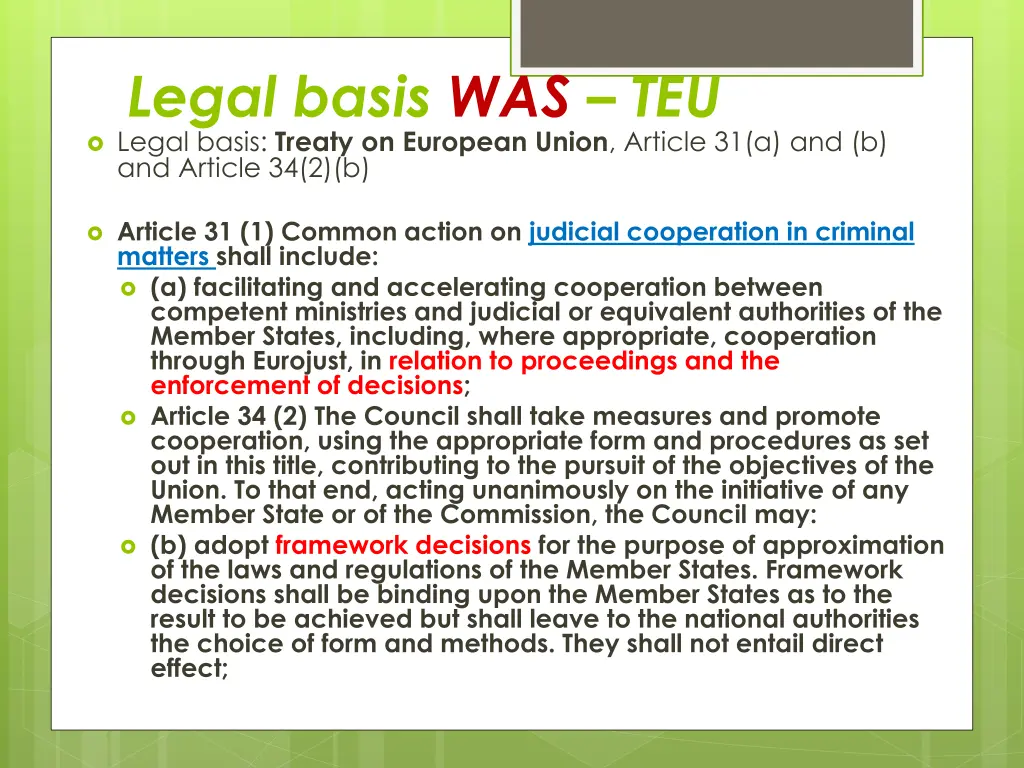 legal basis was teu legal basis treaty