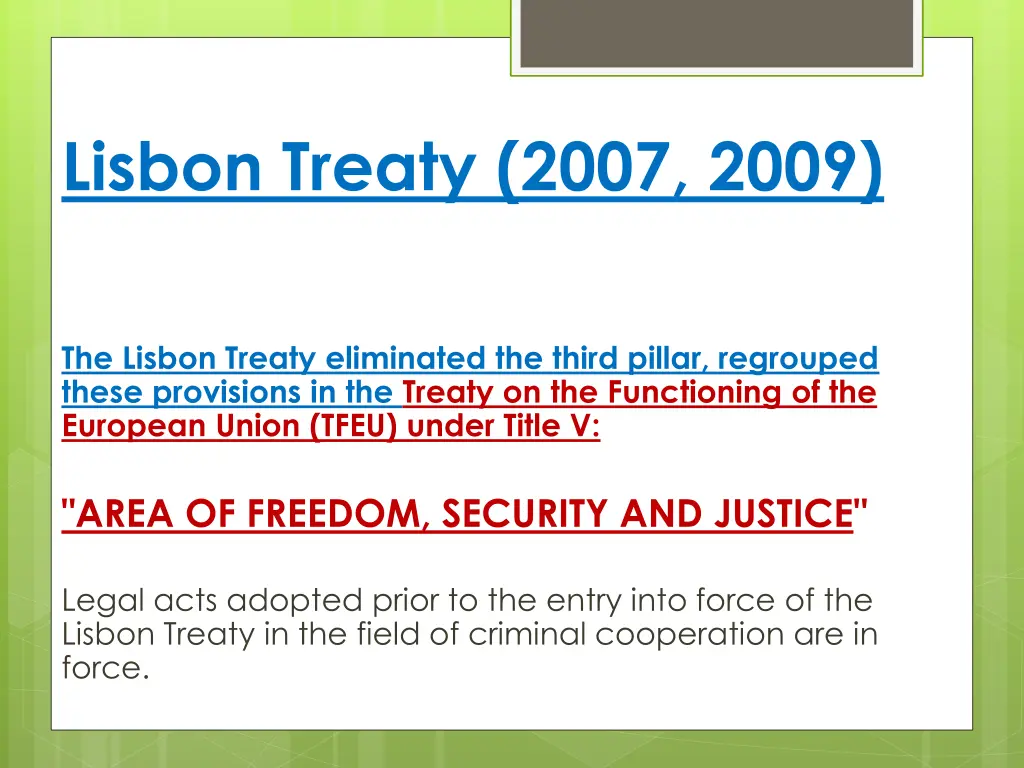 lisbon treaty 2007 2009
