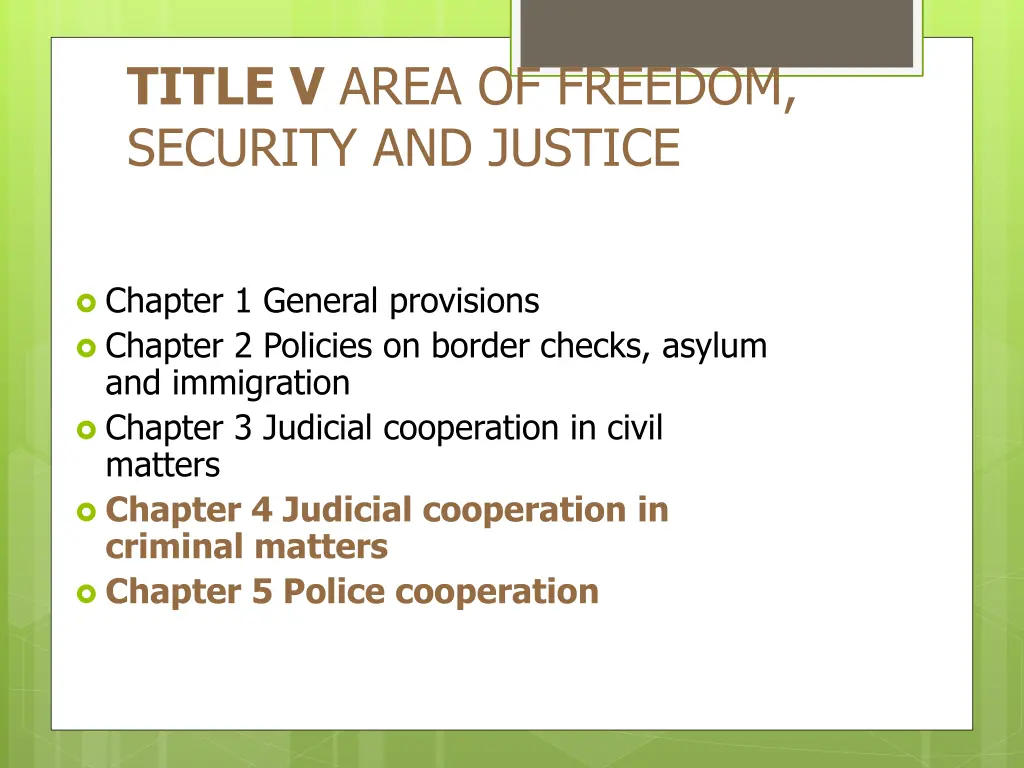 title v area of freedom security and justice