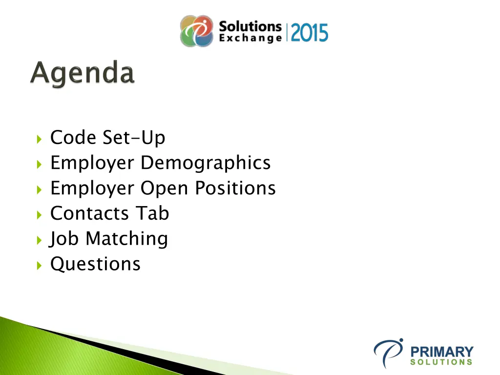 code set up employer demographics employer open