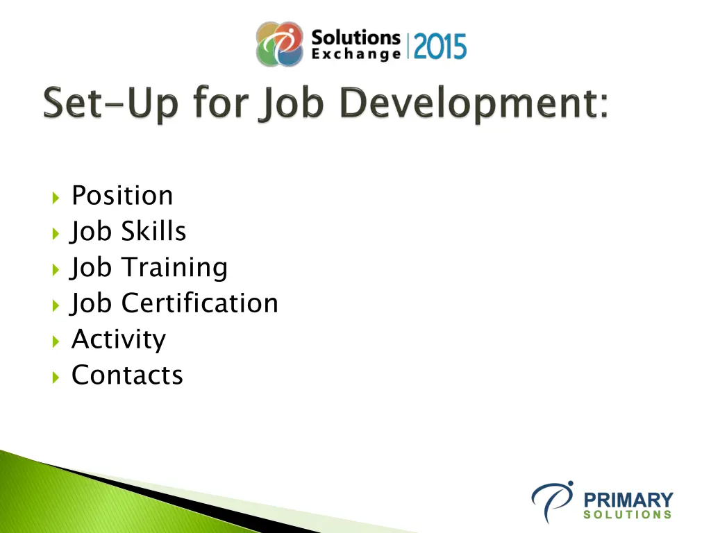 position job skills job training