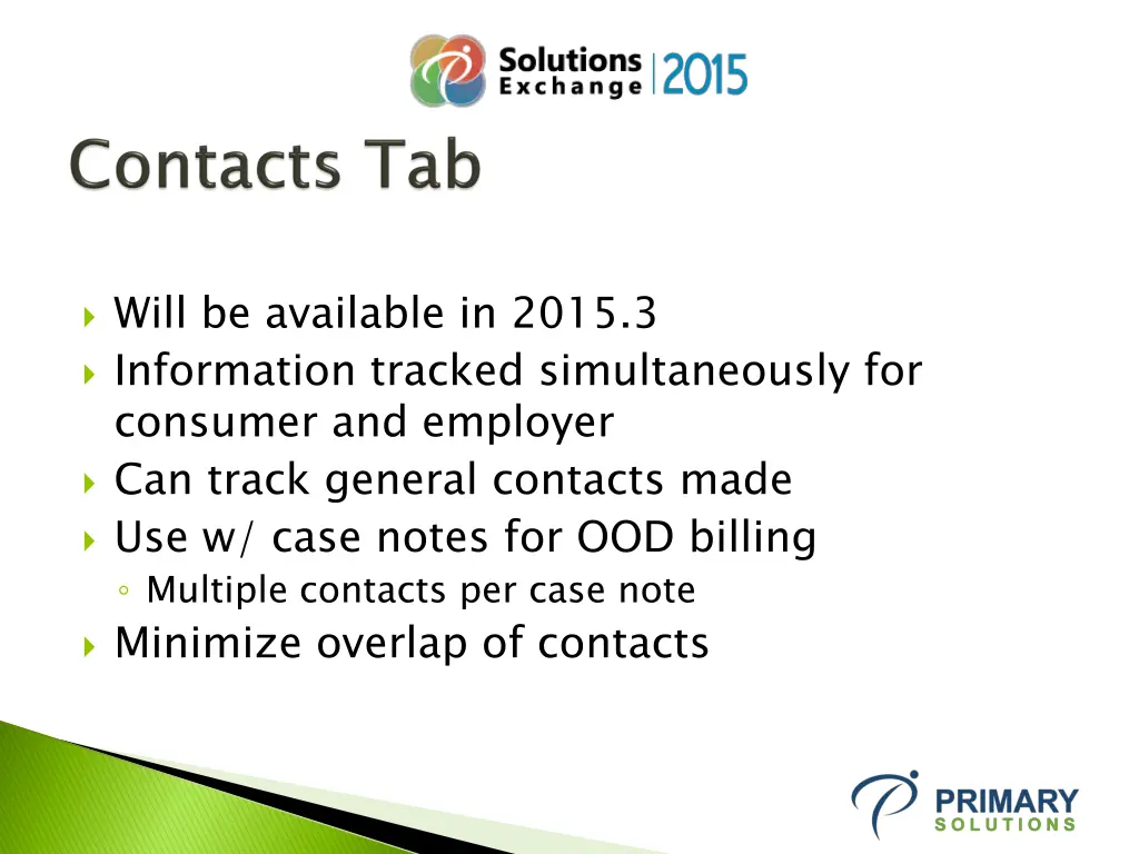 will be available in 2015 3 information tracked
