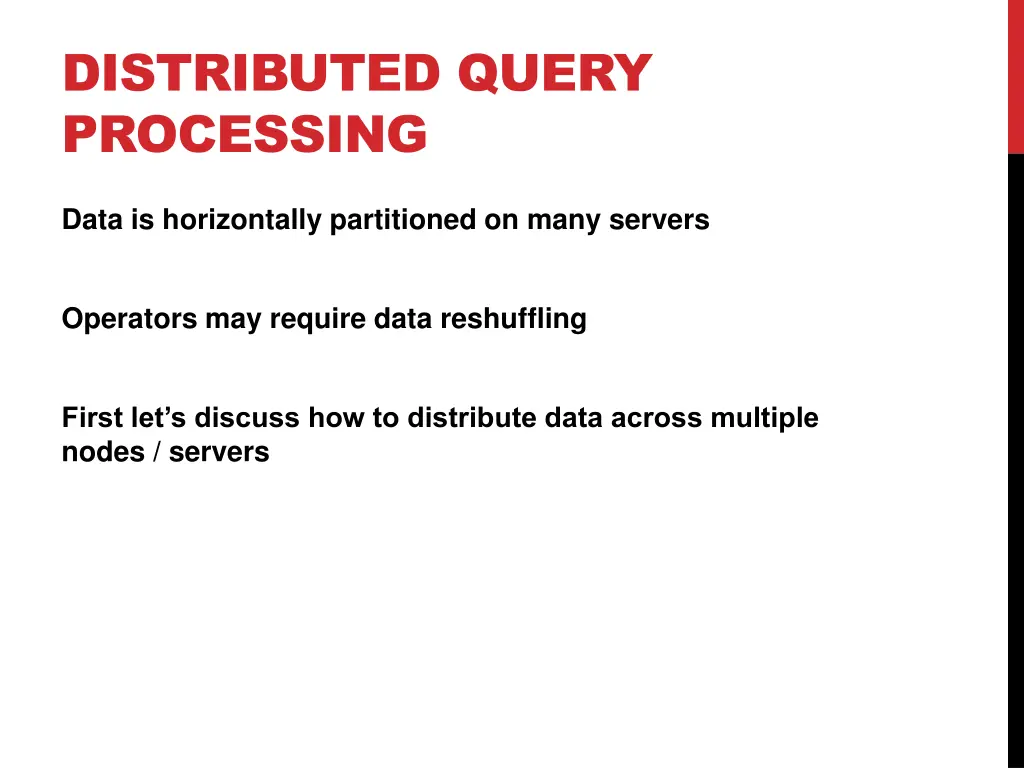 distributed query processing