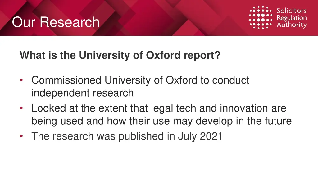 our research