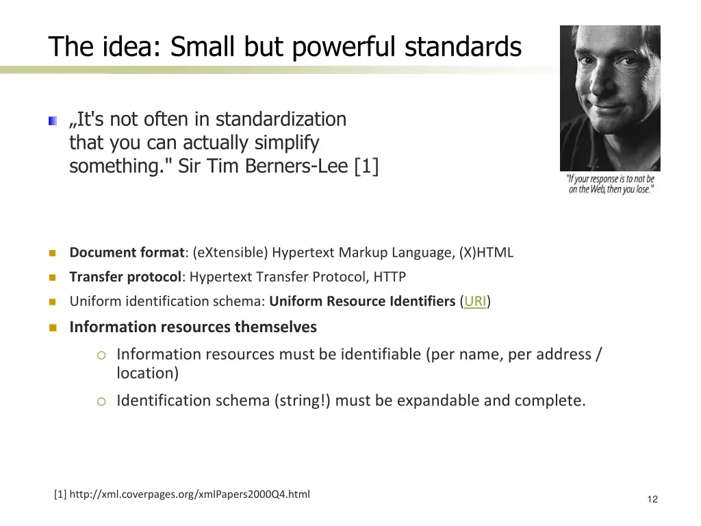 the idea small but powerful standards
