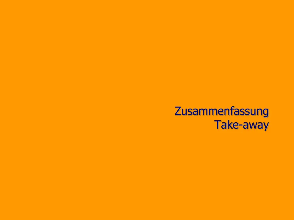 zusammenfassung take away