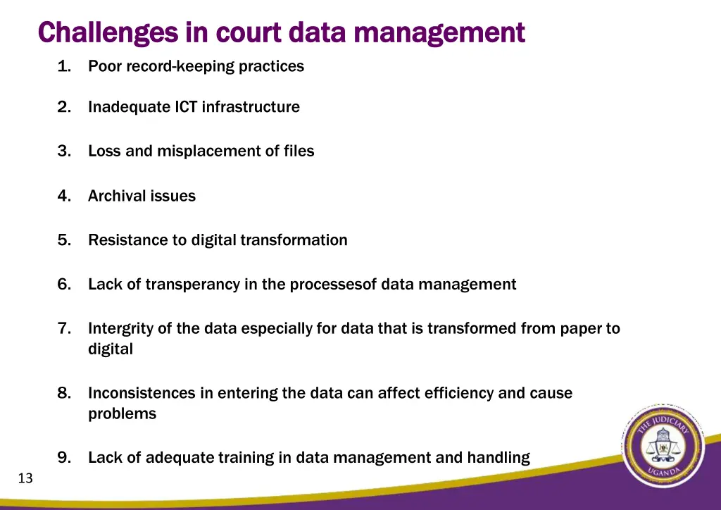 challenges in court data challenges in court data