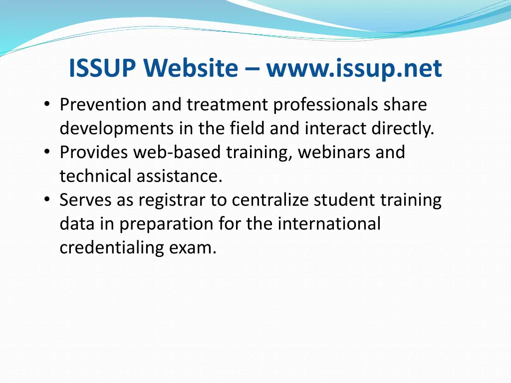 issup website www issup net prevention