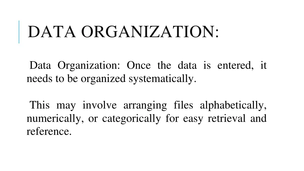 data organization