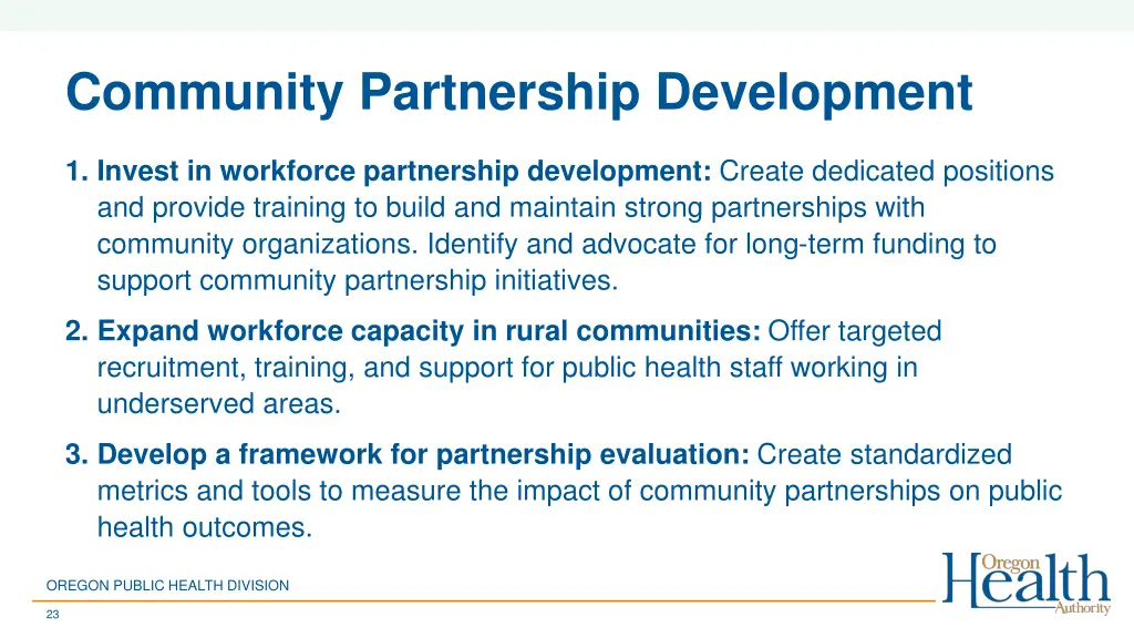 community partnership development