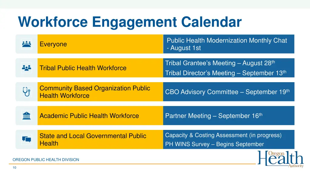 workforce engagement calendar