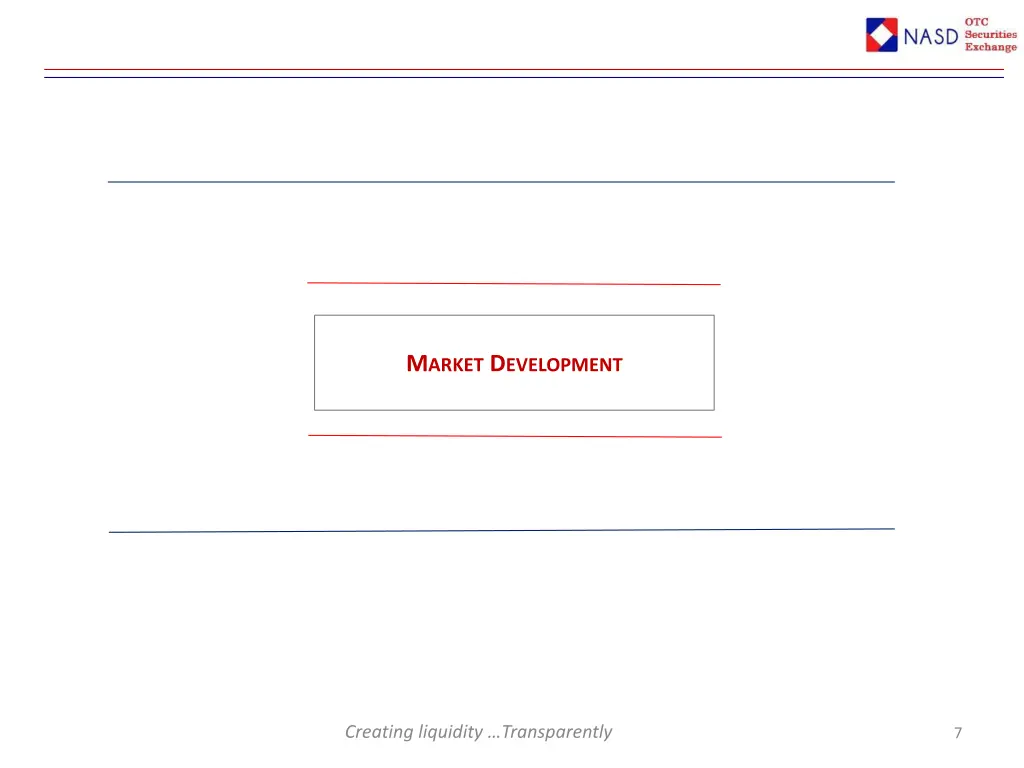 m arket d evelopment